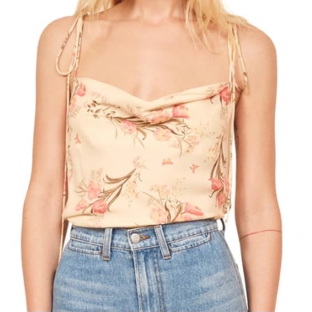 Reformation Leah Cowl Neck Camisole